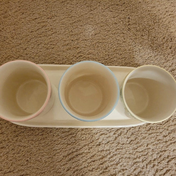 Rae Dunn Ceramic Cutlery Container Set - Picture 6 of 9